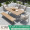 4 chairs+1 long chair+150X90 teak color long table