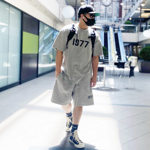 FOG GFKC 1977短裤灰色时尚休闲宽松高街百搭裤子男潮
