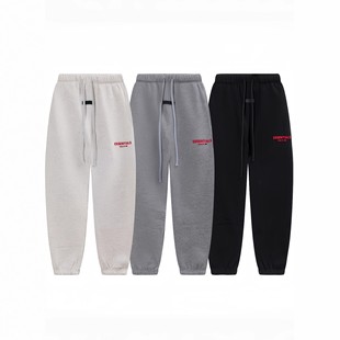 潮牌立体秋冬加绒男女束脚纯棉休闲运动裤 GFKC美式 FOG 2026年新款