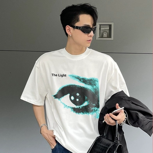 SM SAINT MICHAEL FOG美式潮牌重磅Vintage做旧男士夏季短袖T恤