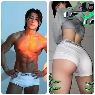 【超级情趣】Thug Club恶搞男士美式趣味性感情侣平角纯棉内裤ins