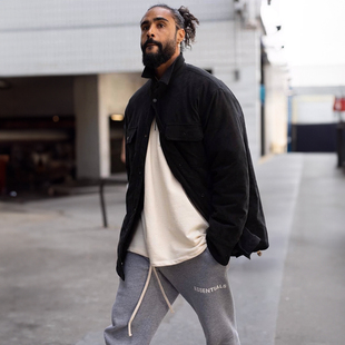 秋冬季 款 时尚 休闲工装 棉服外套 FOG 夹克衬衫 GFKC主线黑色宽松男士