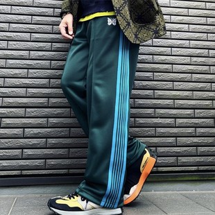 NEEDLES GFKTC蝴蝶日系复古美式潮牌春秋运动宽松高街潮男女长裤