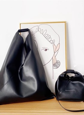 VIBE ACW简约高级感黑色三角包饺子包ins女士托特包单肩包通勤包