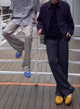 VIBE ACW夏季薄款冰丝速干裤直筒微喇修身显高显瘦弯刀裤男黑色棉