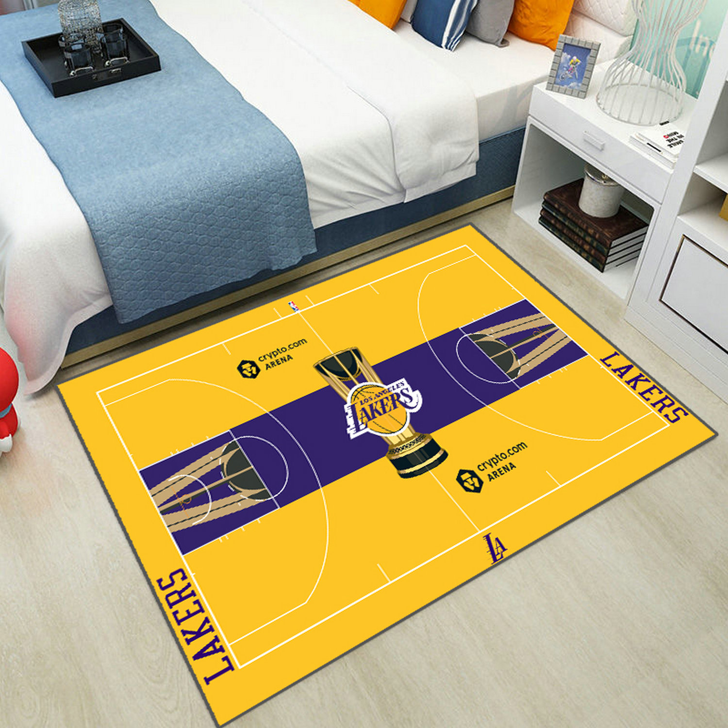 NBA篮球足球真超柔水晶绒地毯