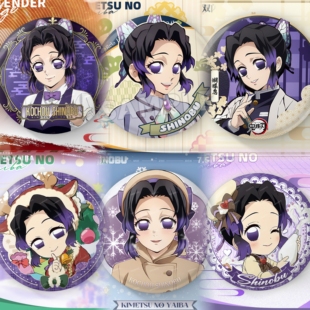 【蝴蝶忍个人池】鬼灭之刃周边吧唧挂饰二次元双闪大徽章痛包挂件