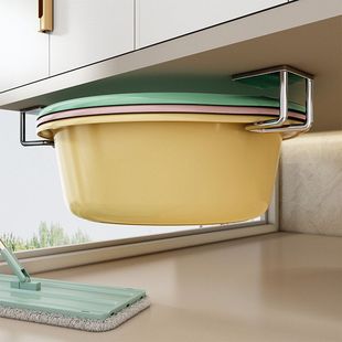 免打孔挂钩不锈钢脸盆收纳架洗手卫生间盆架壁式墙上浴室脸盆挂钩