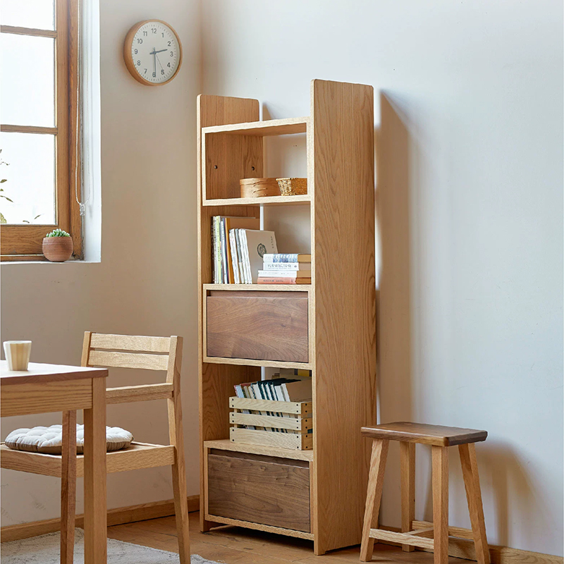 多层架全实木书架收纳