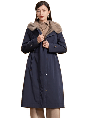 女士水貂毛尼克服JANANNO