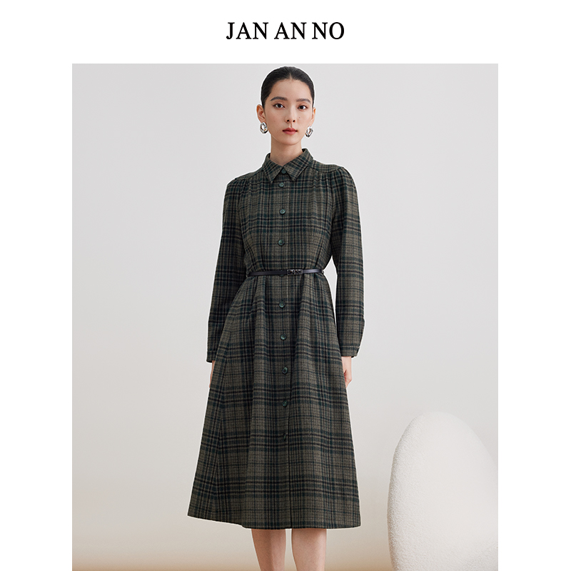 简爱诺优雅气质复古连衣裙