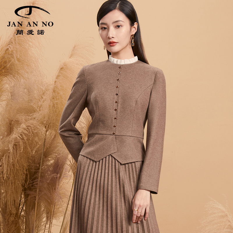 秋冬羊毛上衣优雅简爱诺