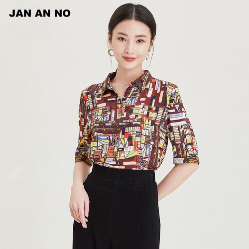 七分袖女士衬衫2021年夏季新品