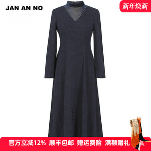 连衣裙冬季 长袖 J2060315LQ2938 简爱诺优雅绵羊毛中长款 JAN