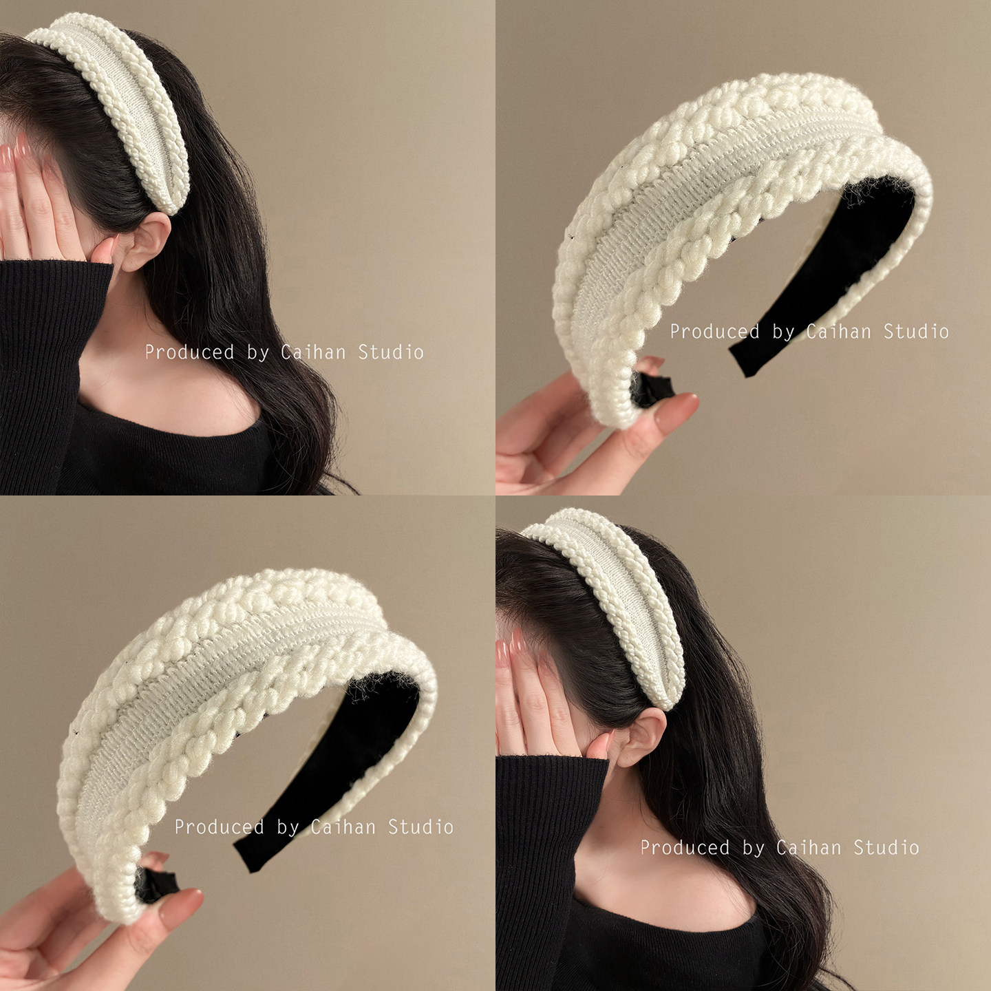冬季初恋~韩系温柔针织麻花发箍女高颅顶气质米白色头箍旅行发卡,户外/登山/野营/旅行用品,旅行发卡,淘宝优惠券,粉丝福利购,淘宝优惠卷
