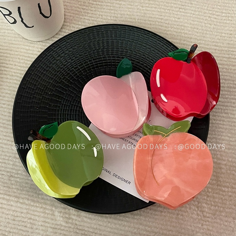 可爱水蜜桃苹果发夹小清新