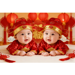 宝宝海报婴儿画胎教海报男宝宝早教婴儿画像墙贴画年画多子多福画