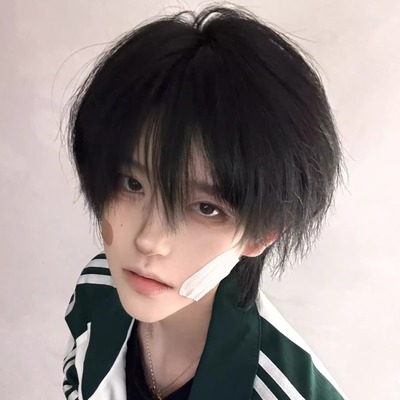 喻繁cos假发万用毛打毛顶毛胚短直发放学等我无需修剪整顶头套