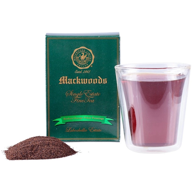 Mackwoods马克伍兹斯里兰卡进口BOPF茶粉红茶纸盒装200g锡兰红茶