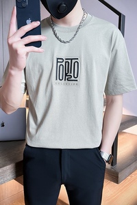 24夏季短袖T恤男 潮流时尚精神小伙宽松版打底衫QNTX2412-P48图片