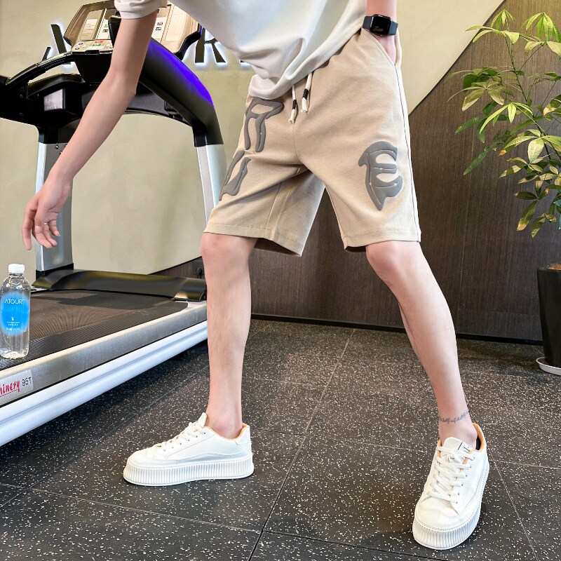 2025夏季精神小伙五分裤潮流时尚休闲短裤MLC003-P50控78,男装牛仔裤,电商A209