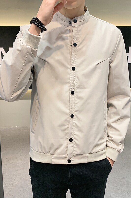 秋季外套韩版潮流时尚帅气百搭小立领夹克JK2820-P58控88,男装夹克,电商A209