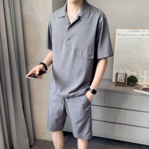 24夏季短袖套装高品质潮牌时尚宽松翻领套装TZ2122-P75,包裙套装搭配什么鞋子图片