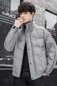 23年冬季拼色羽绒服男 标80绒韩版百搭立领外套YR2171-P188图片