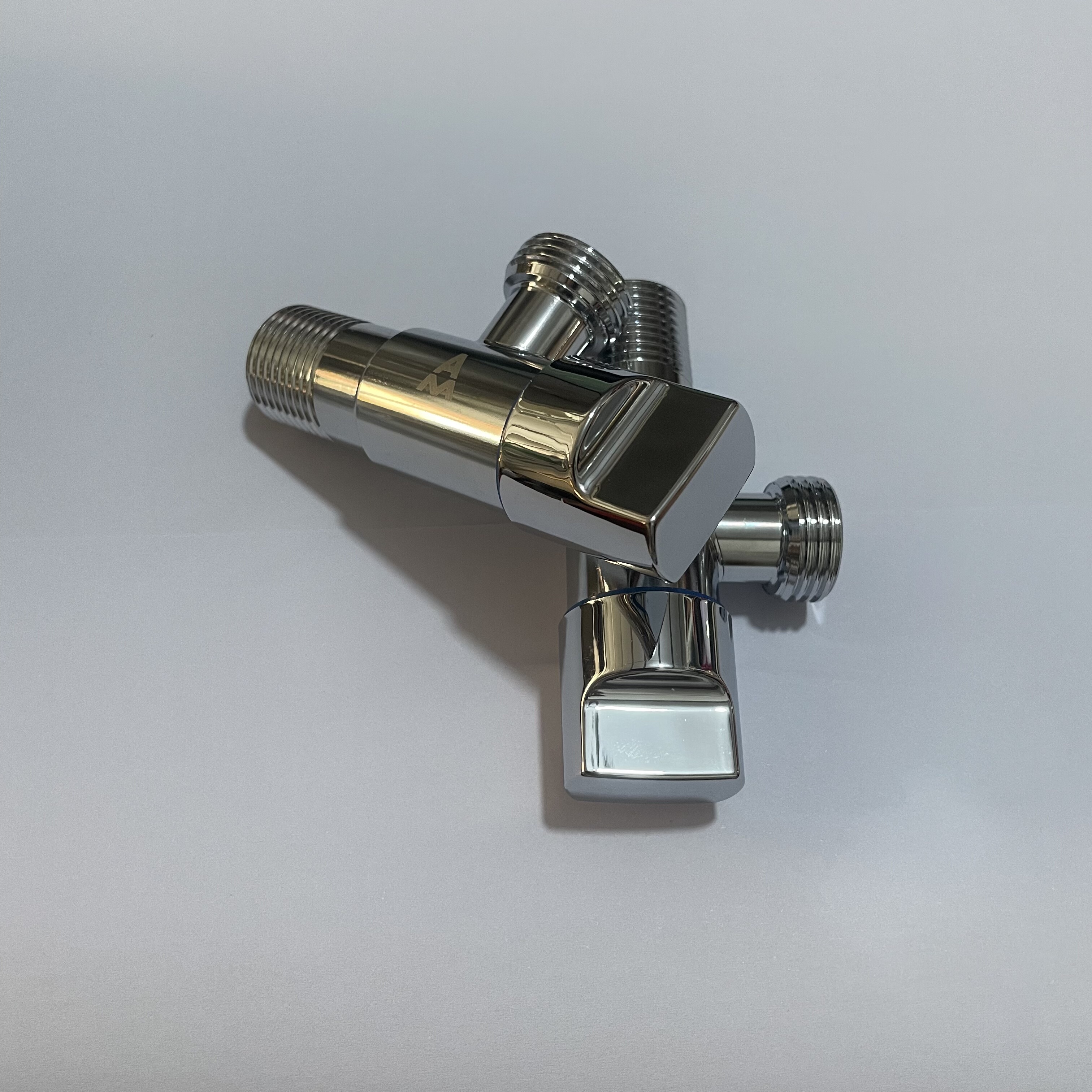 埃美柯电镀不锈钢直角阀JF3001加厚三角阀口径dn15一盒两只304