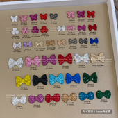 美甲饰品新款 满钻爆闪系列百搭轻奢蝴蝶结立体指甲饰品爆款 饰品