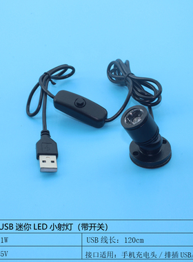 USB可粘贴迷你小射灯led珠宝展柜灯 可调角度明装低压5VLED小夜灯