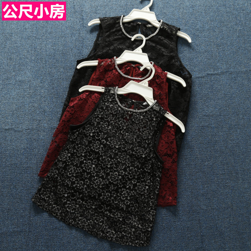 日单精品女装夏季蕾丝衫 两件套式女式日系风蕾丝背心吊带衫