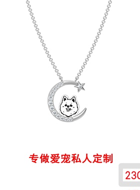 月亮银饰手作宠物纪念品