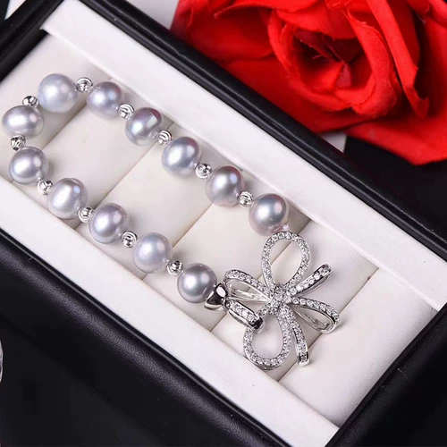 Бусины из жемчуга, аксессуары, серебряное ожерелье, браслет, модный свитер с бантиком, DIY