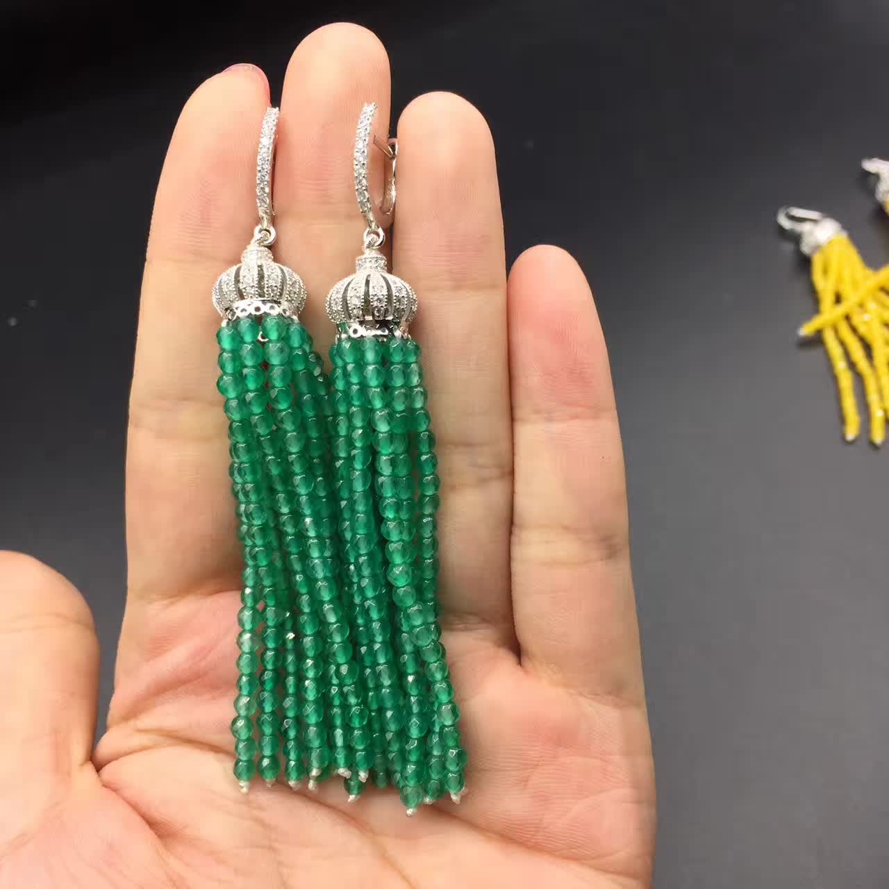 时尚风镂空锆石韩国水钻耳饰品