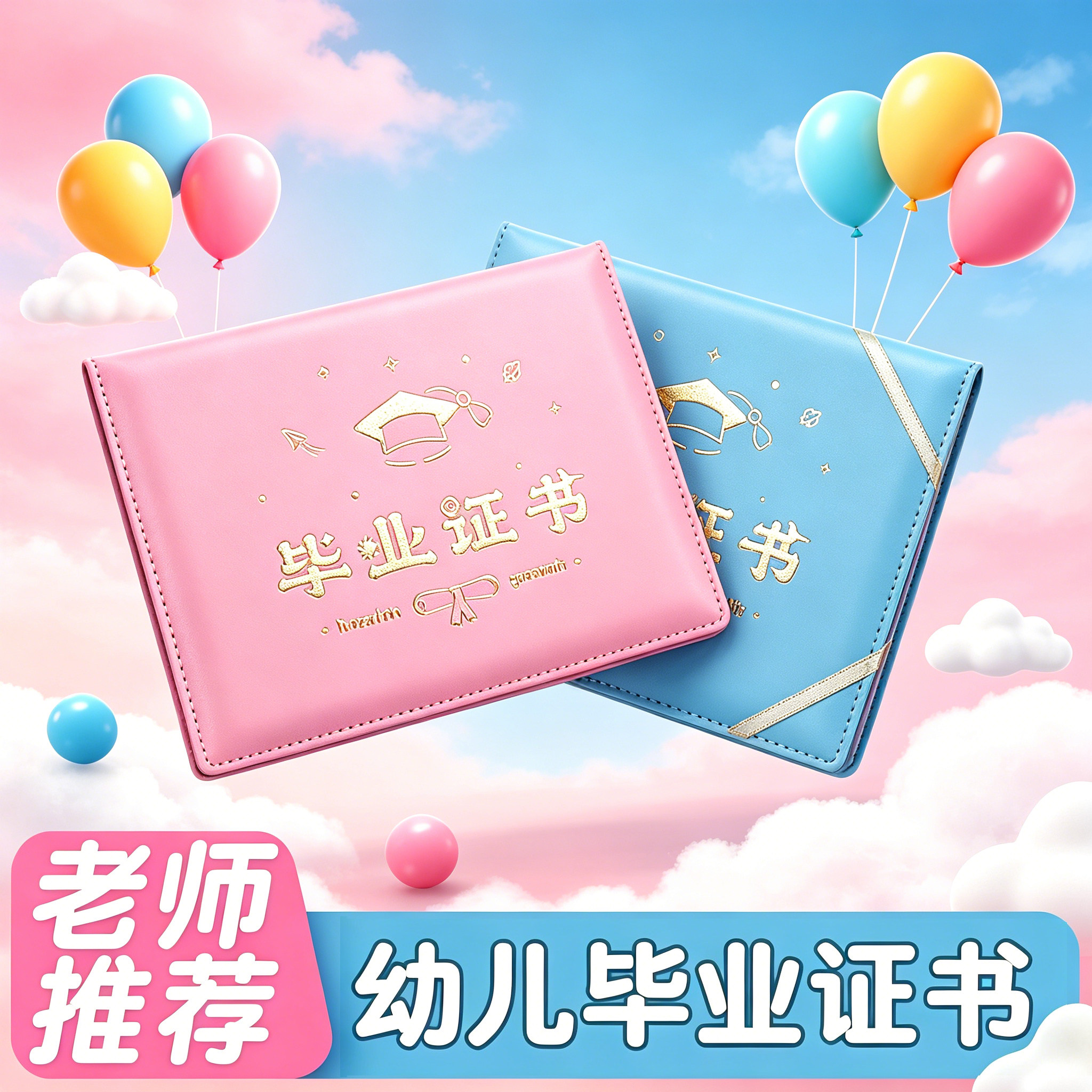 幼儿园毕业证书可放照片高档大班