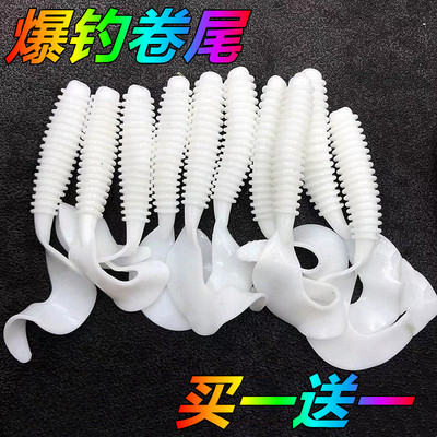 路亚饵铅头钩套装卷尾软饵