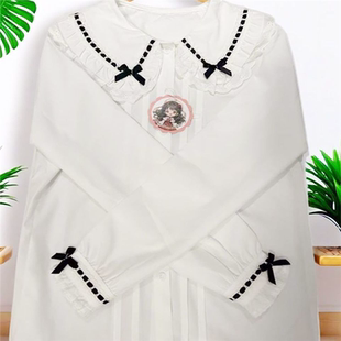 长袖lolita古早洛丽塔doll秋季上衣女可爱衬衫正肩2026新款lo内搭