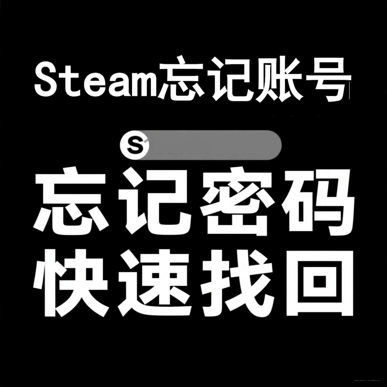 steam账户忘记账号密码/帮找回修改密码人机验证包通过