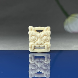 猛犸象牙牙雕保真吊坠经书扣藏传背云单圈文玩配饰108diy三通隔珠