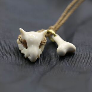 猛犸牙雕佳明猛犸卡拉卡拉面具小犀牛吊坠