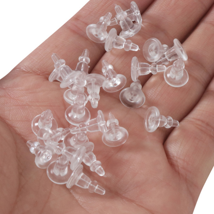 长款耳堵硅胶耳钉后塞