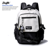 TRUFFLE潮牌大容量双肩包男初中生书包女撞色大学生电脑旅行背包