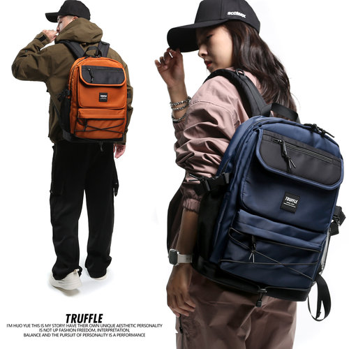 TRUFFLE潮牌原创双肩包初中小学生书包男大容量大学生旅行背包女