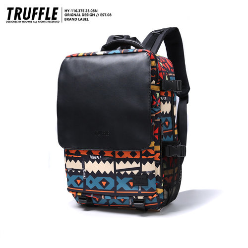 TRUFFLE复古民族风初中高中学生书包双肩包女大容量男生旅行背包