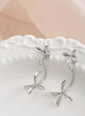 【双生花】设计感立体无耳洞耳夹高级感时尚耳夹气质浪漫耳环新款