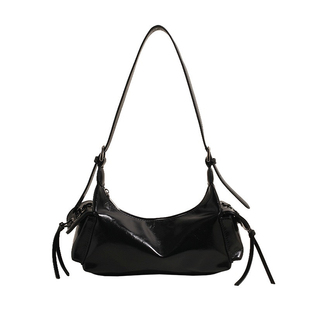 2025新款时尚质感复古红软皮通勤包包女式辣妹风百搭腋下包单肩包