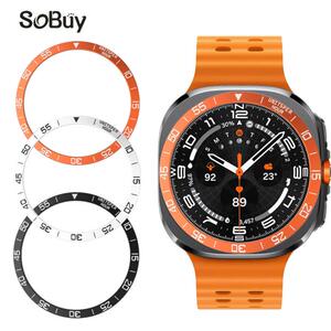 适用三星手表表圈Galaxy watch8 ultra二代时间刻度保护环47mm防摔保护壳防刮不锈钢表盘商务钢圈钢化膜2025