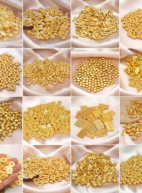 实心金色小元宝迷你小金豆玉米柿子如意金条算盘福包聚宝盆装饰品