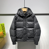 加厚保暖免洗连帽短款 新款 90白鸭绒羽绒外套潮 2023冬季 羽绒服男士